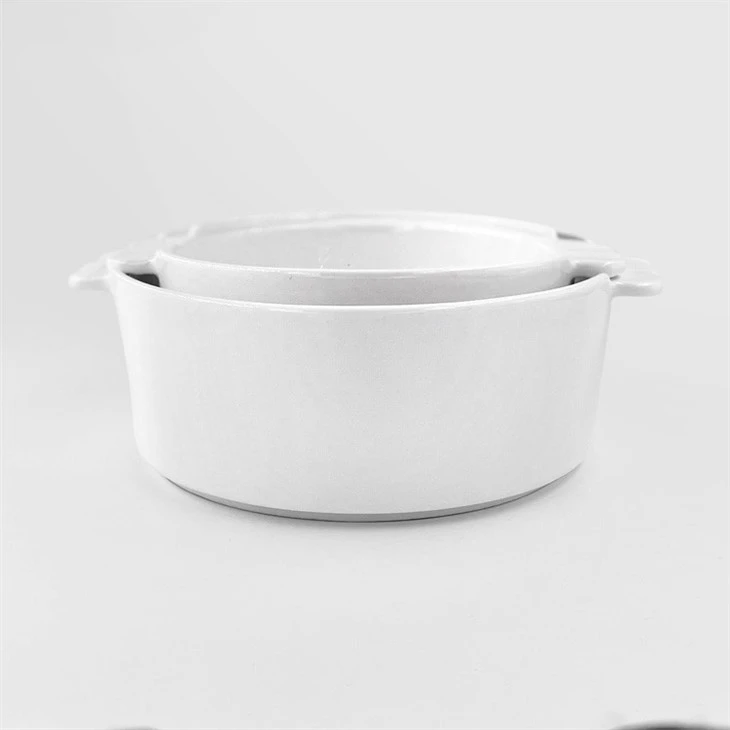 Round ceramic baking dish 6