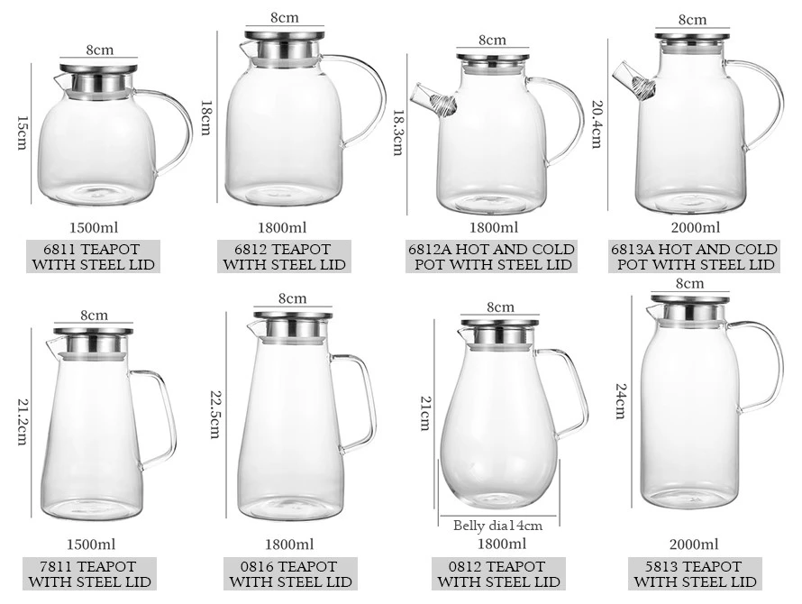 clear glass teapot---- 3