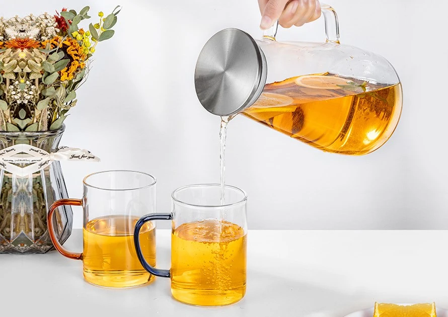 clear glass teapot---- 6